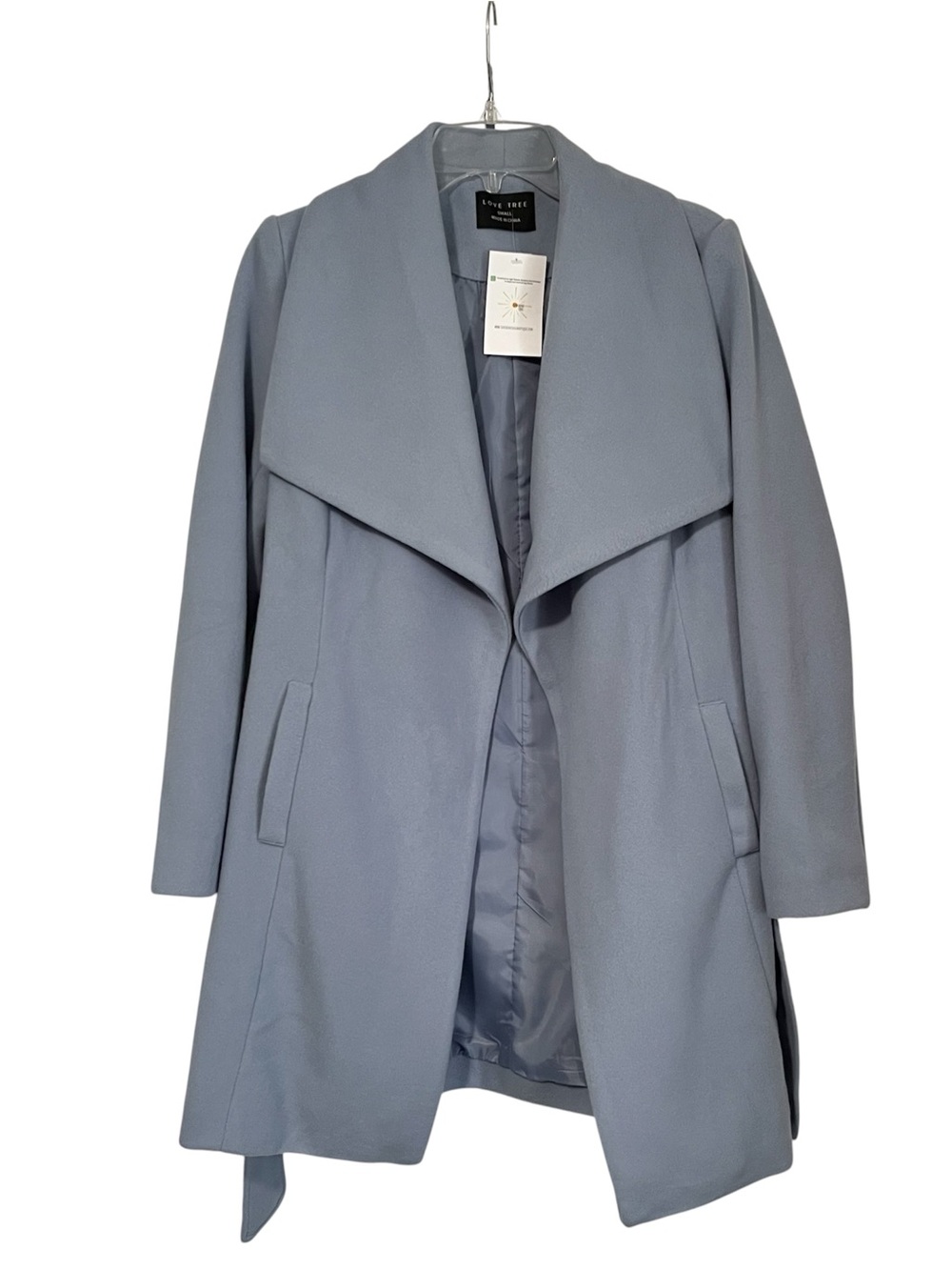 NWT Love Tree size small women’s blue coat
